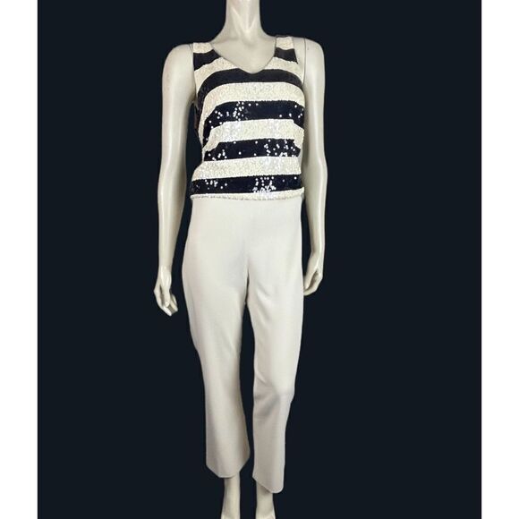 Ralph Lauren Purple Label F/F Winter White Wool Pants Size 12 - Picture 1 of 12